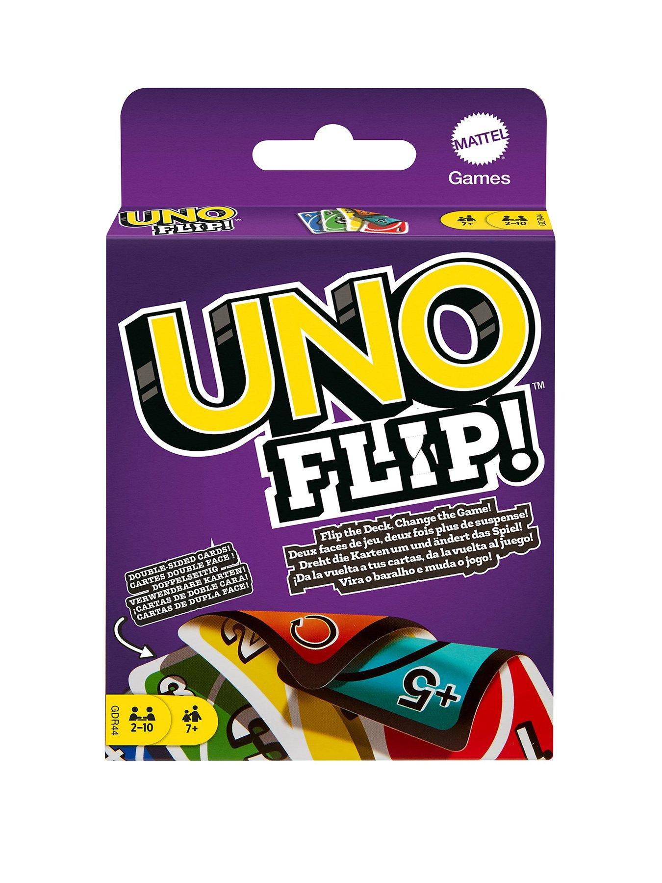 UNO Card Game Flip Twin Pack Set with House Rules for 2-10 Players