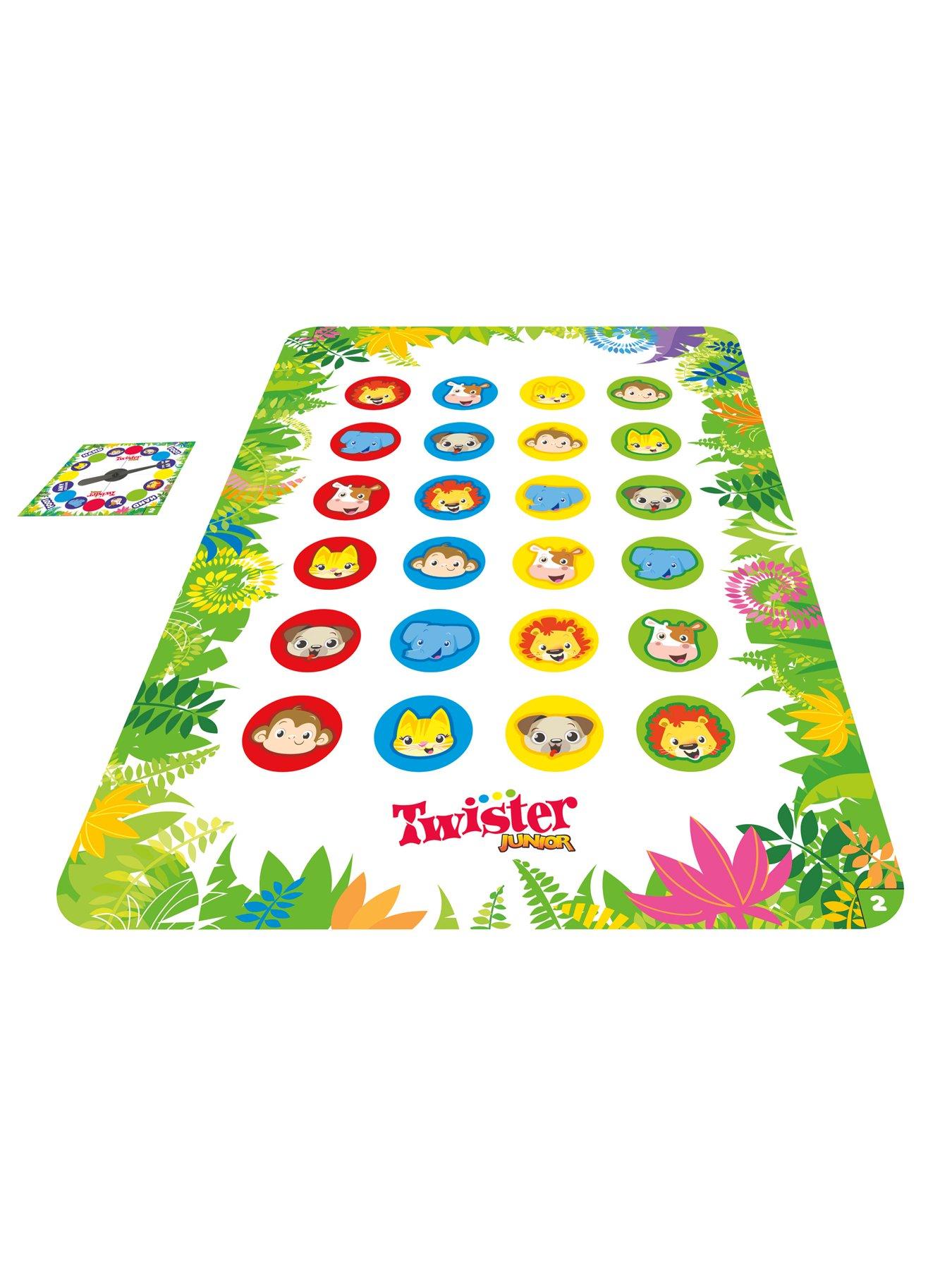 Hasbro Twister Junior - Tierisches Vergnügen, doppelseitige Matte, 2 Spiele in einem für 18,69
