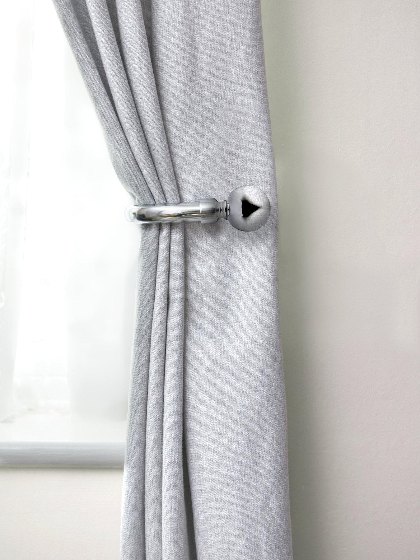  image of everyday-set-of-2-ball-finial-curtain-holdbacks