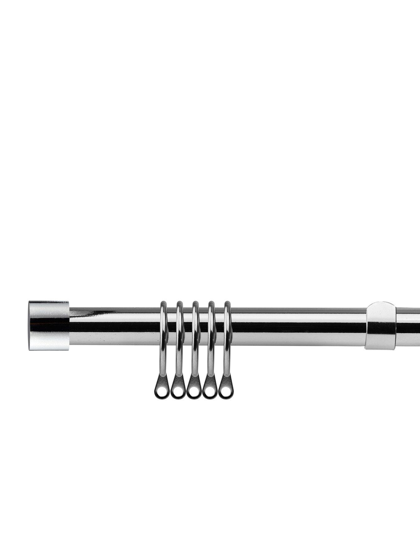 undefined Stud End Finial Extendable Curtain Pole