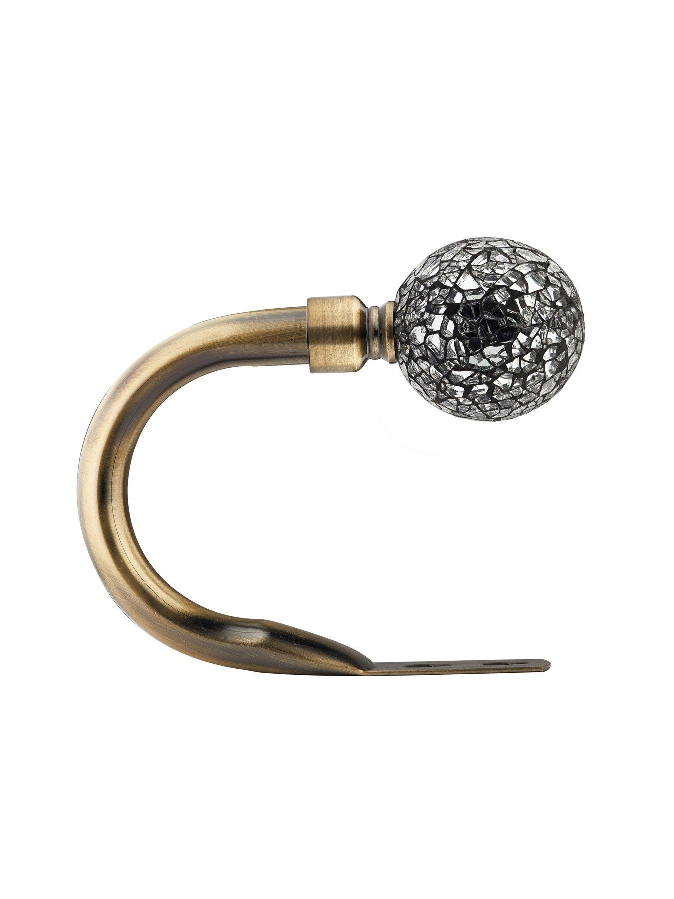 Image 3 of 4 of Very Home Set of 2 Cut Glass Finial Curtain Holdbacks