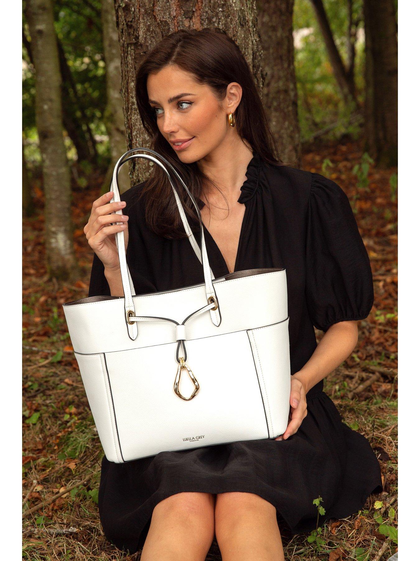  image of luella-grey-millie-molten-drop-shopper-white