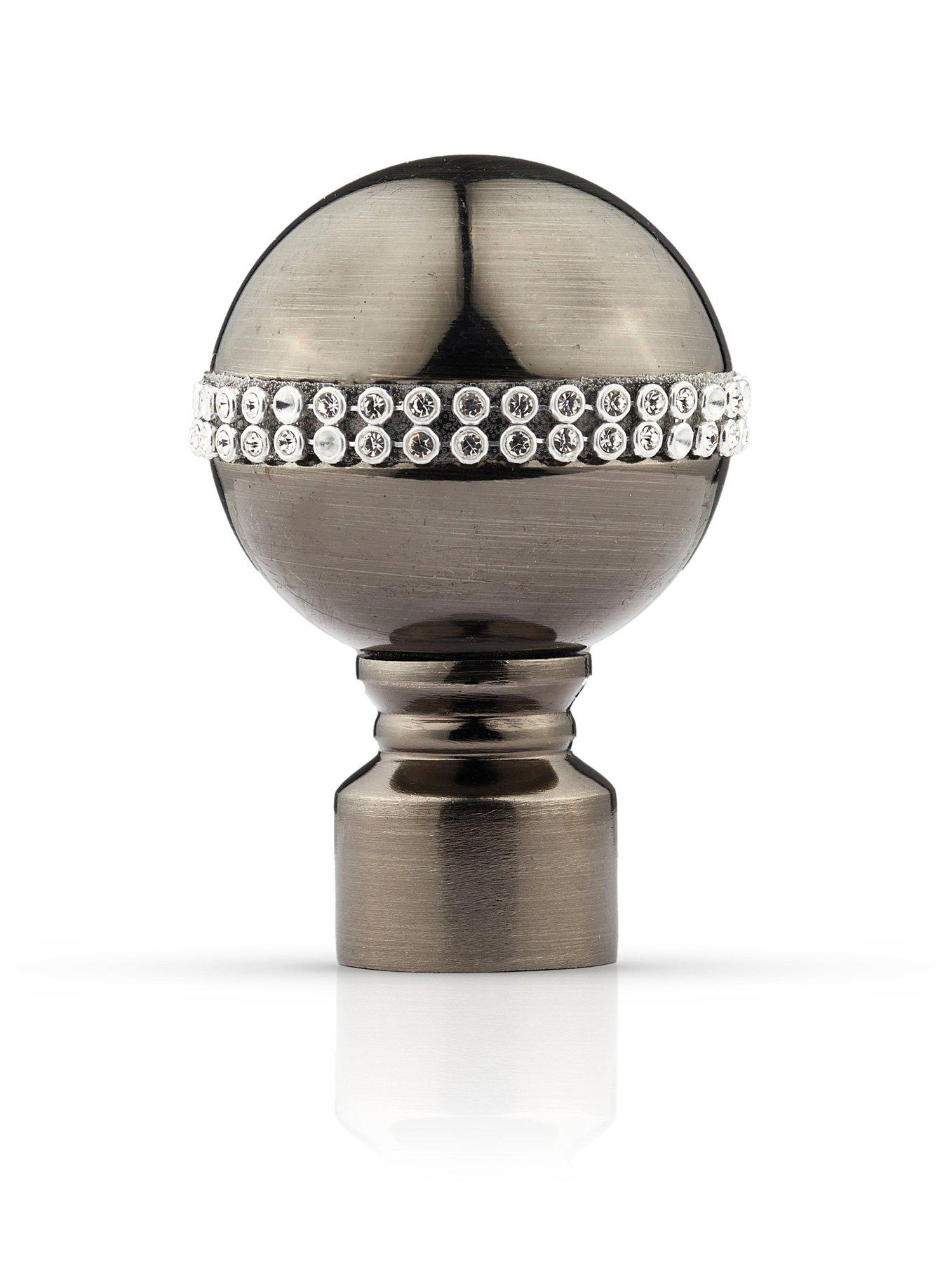  image of very-home-set-of-2-bling-finial-curtain-holdbacks