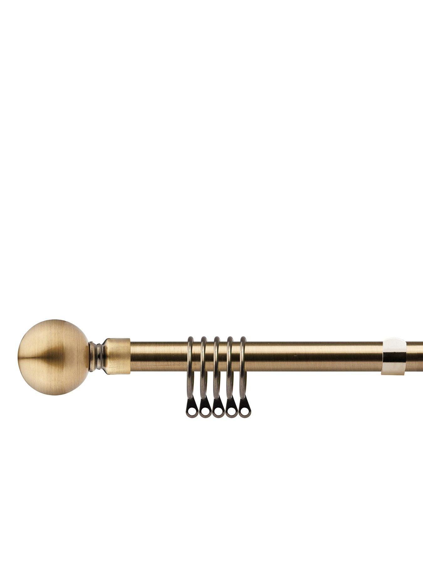 The Very Collection Extendable Curtain Pole Kit With Ball Finials - 1.2 To 2.1m