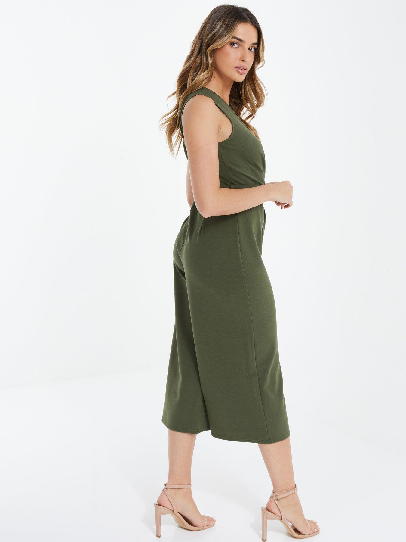 stillFront image of quiz-scuba-crepe-pleat-culotte-jumpsuit