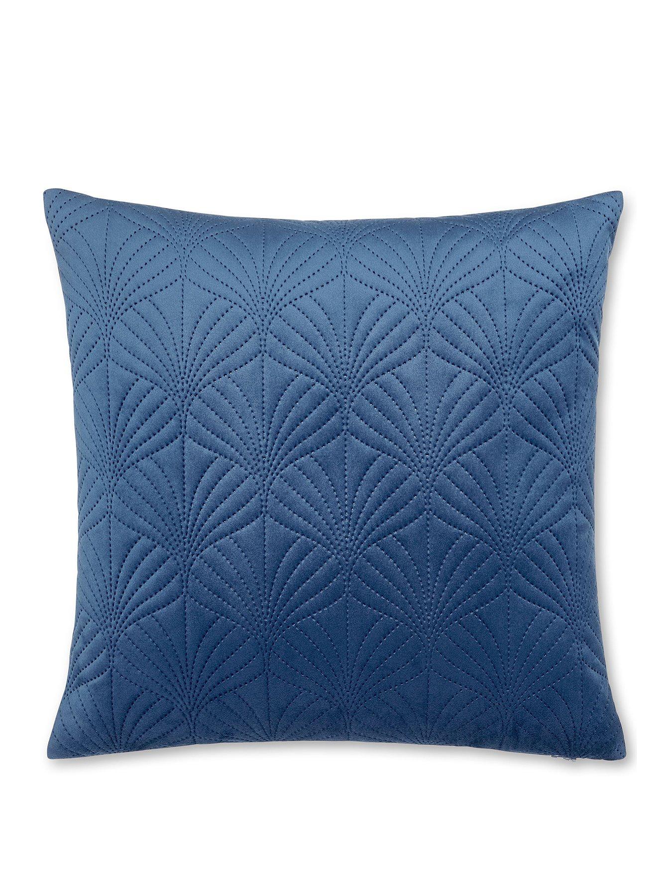 Catherine Lansfield Art Deco Pearl Filled Cushion in Navy