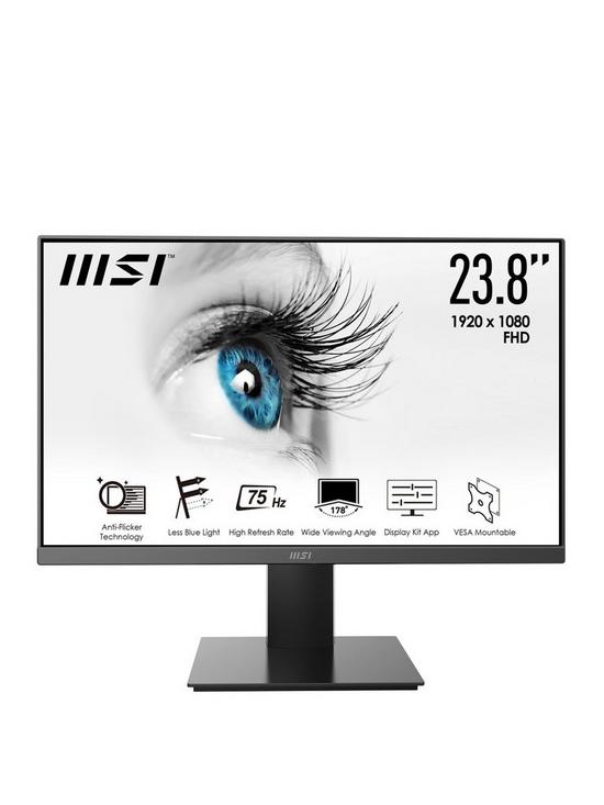 front image of msi-pro-mp241x-24-inch-full-hd-75hz-flat-monitor