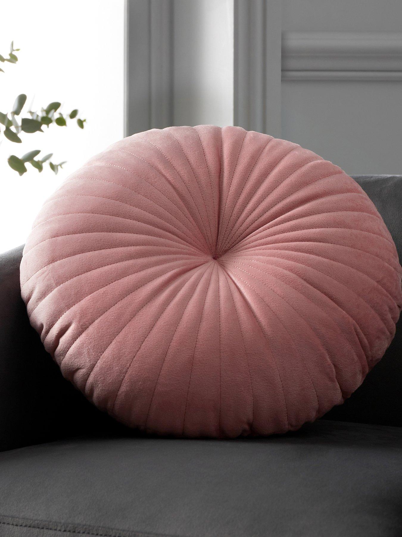 undefined Round Filled Cushion - Pink