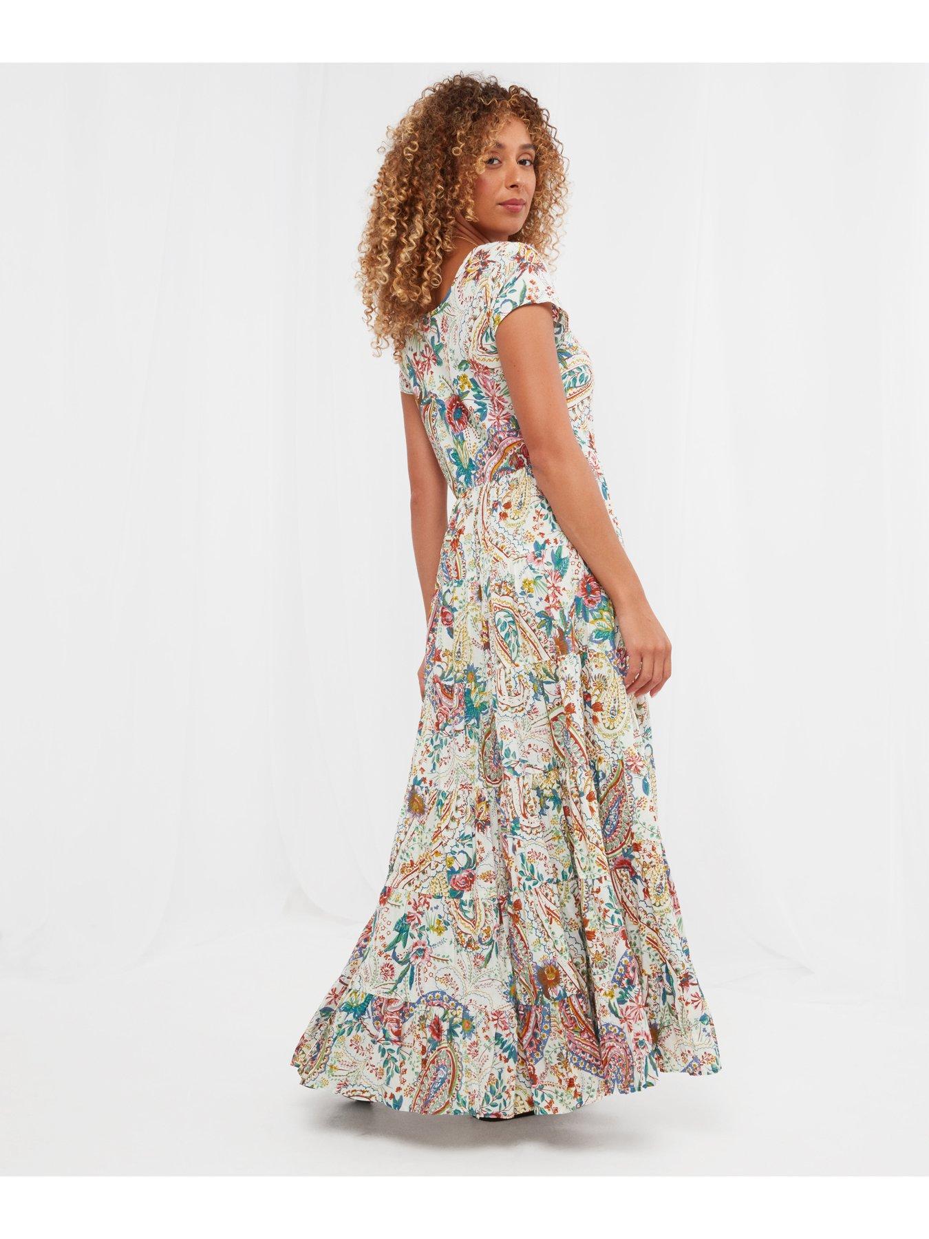 Joe Browns Tabitha Crinkle Cotton Maxi Dress Multi
