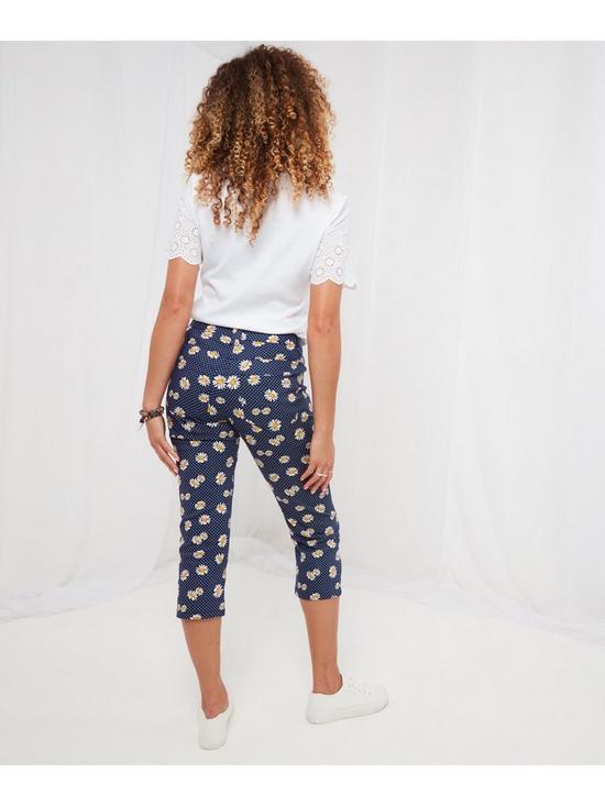 stillFront image of joe-browns-dots-and-daisies-crop-trousers--blue