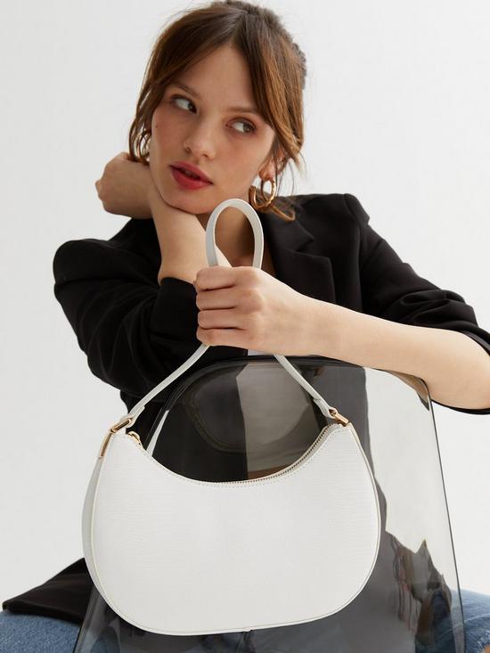 stillFront image of new-look-white-faux-snake-scoop-shoulder-bag