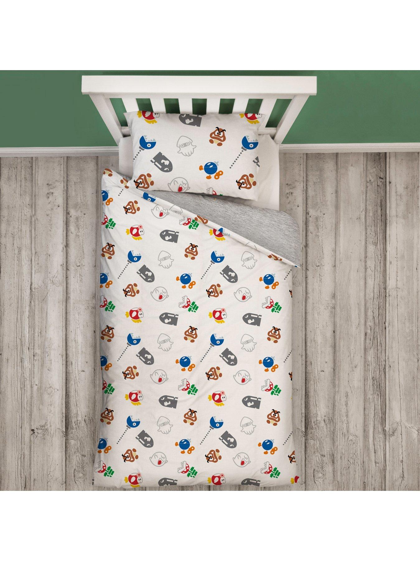  image of mario-super-mario-single-duvet-cover-set-multi