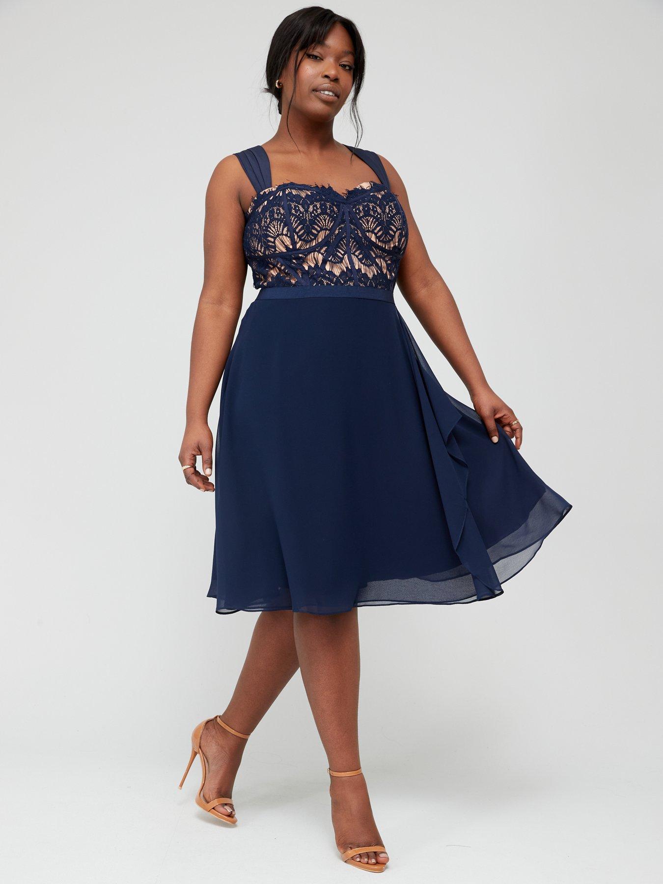 City chic hotsell navy lace dress