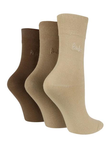 pringle-3-pack-gentle-ankle-grip-socks-beige