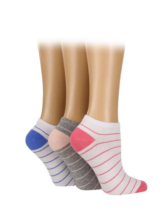 front image of wild-feet-stripe-trainer-socks-3-pack-multi
