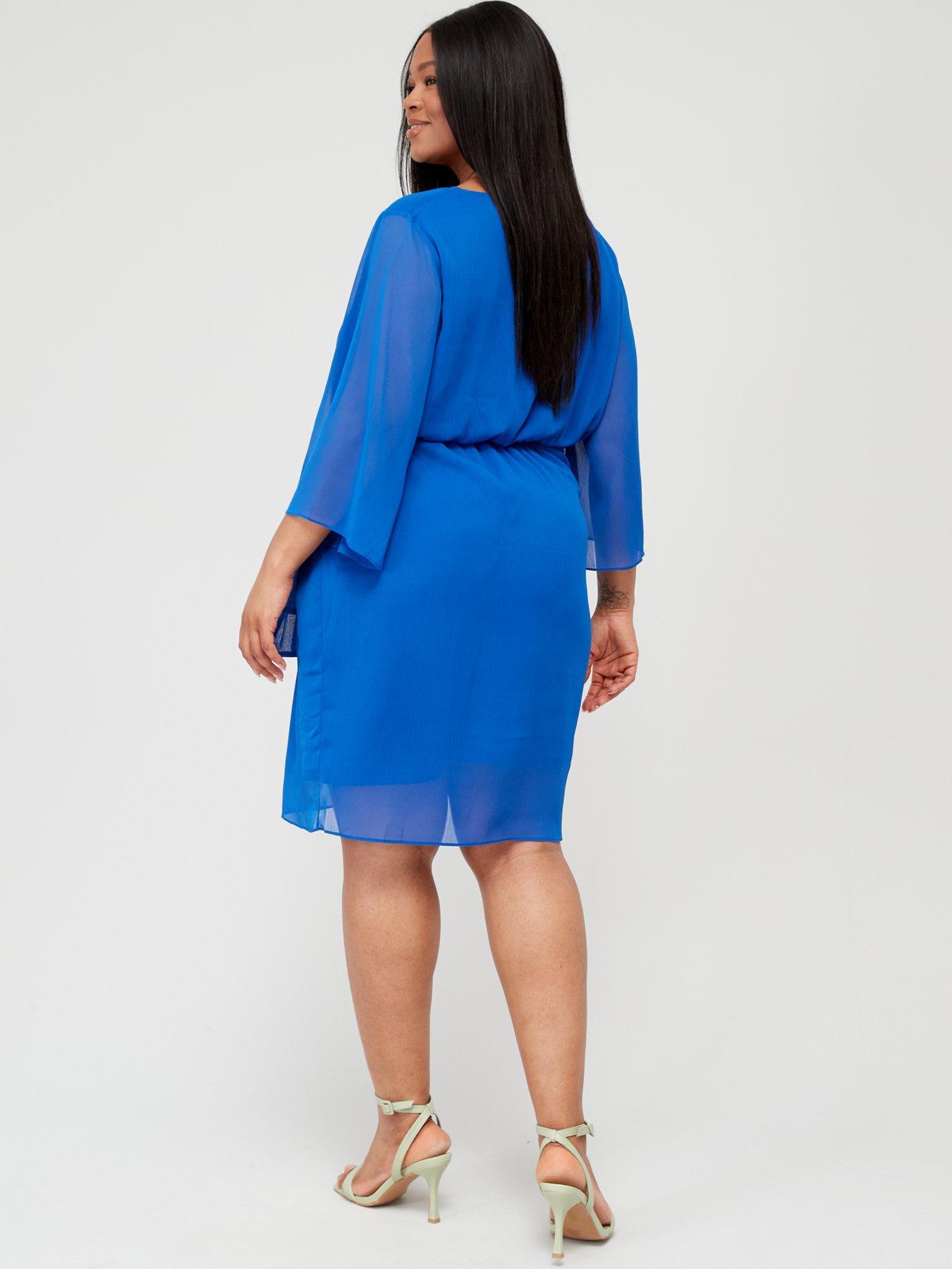  image of city-chic-softly-wrap-dress-blue