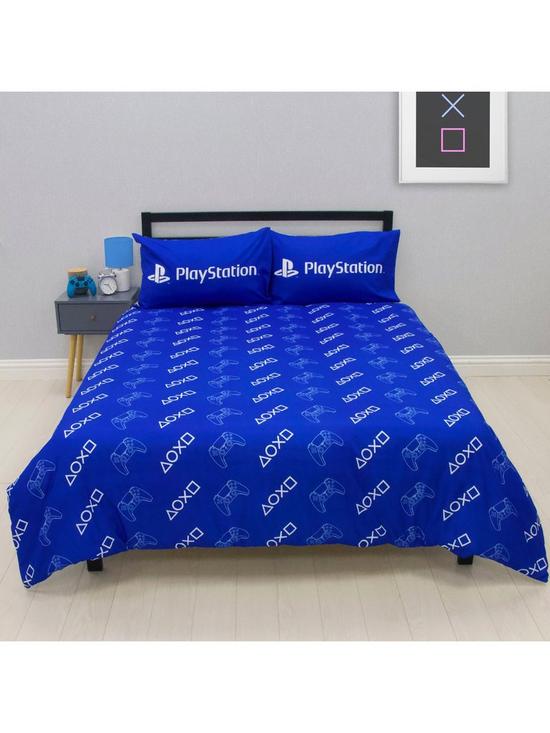 front image of playstation-player-one-duvet-cover-set-multi