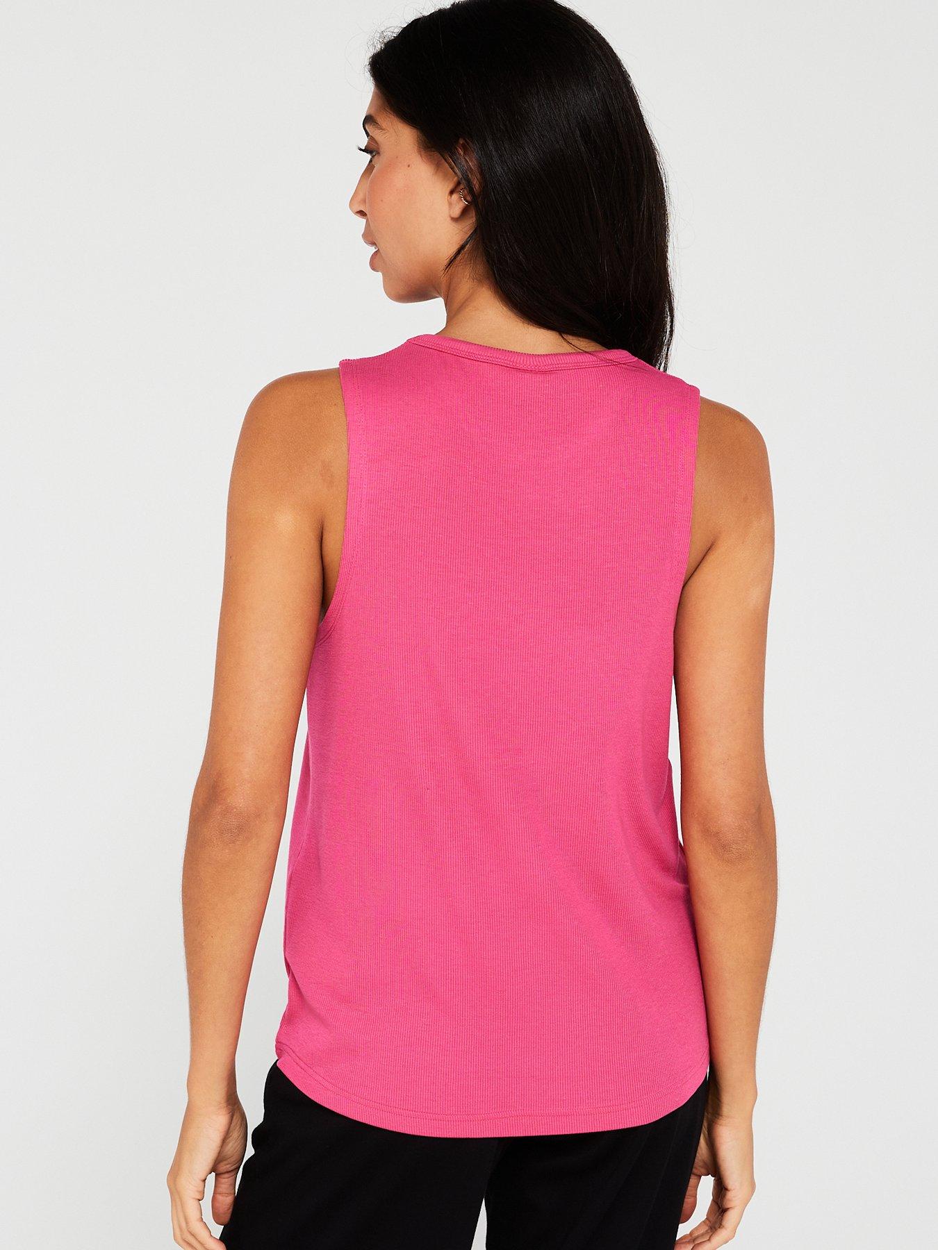 HUGO Jersey Lounge Tank Top - Pink