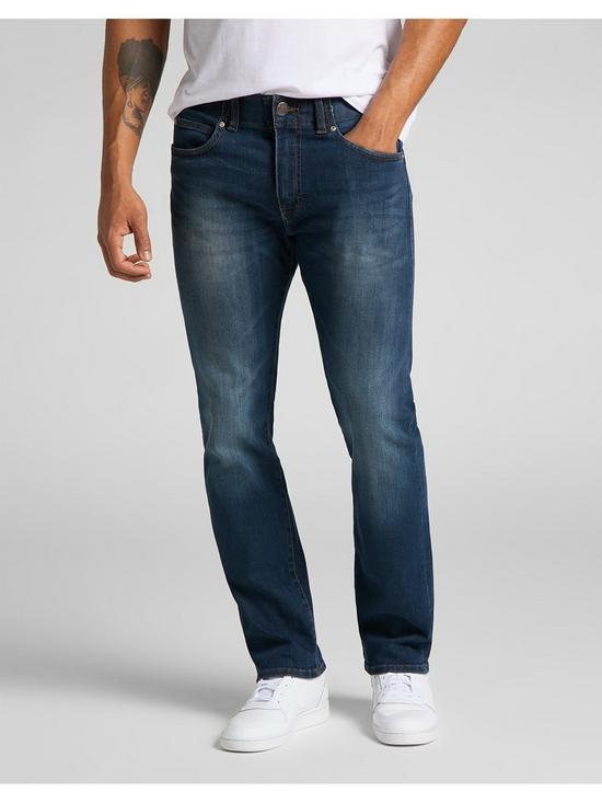 front image of lee-lenny-extreme-motion-slim-fit-jeans-blue