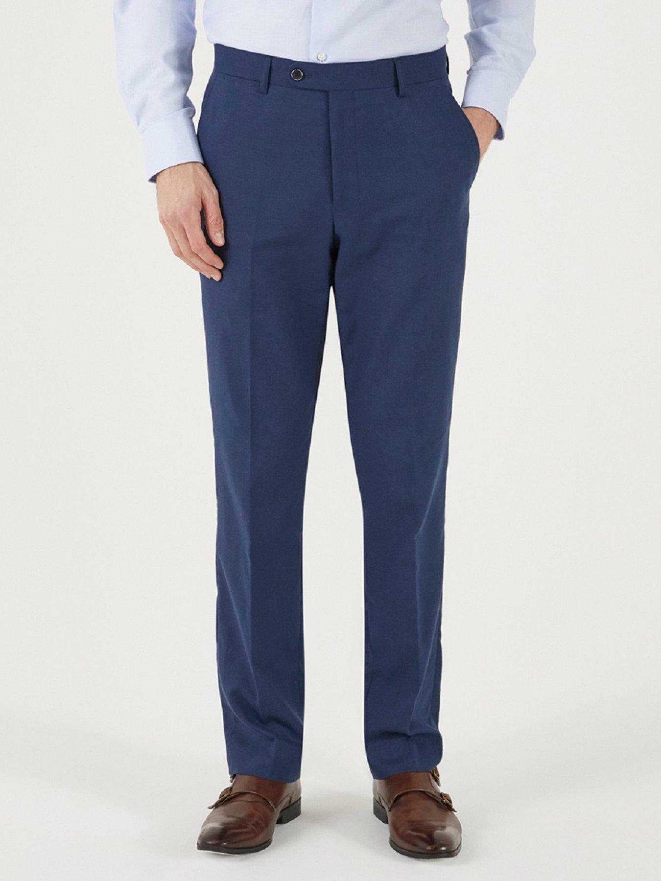 Skopes Tuscany Tailored Fit Trousers - Navy | littlewoods.com