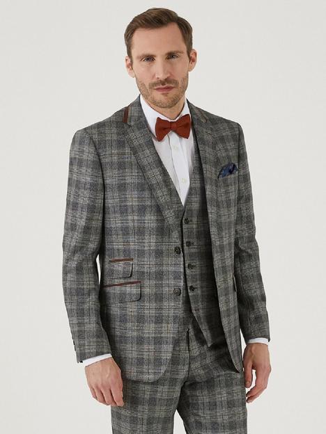 skopes-tatton-tailored-fit-check-jacket-grey