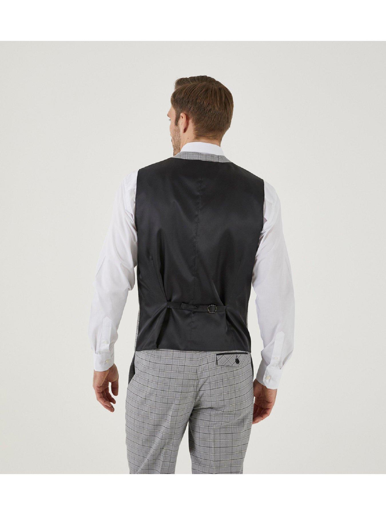  image of skopes-brook-standard-check-waistcoat-nbsp--light-grey