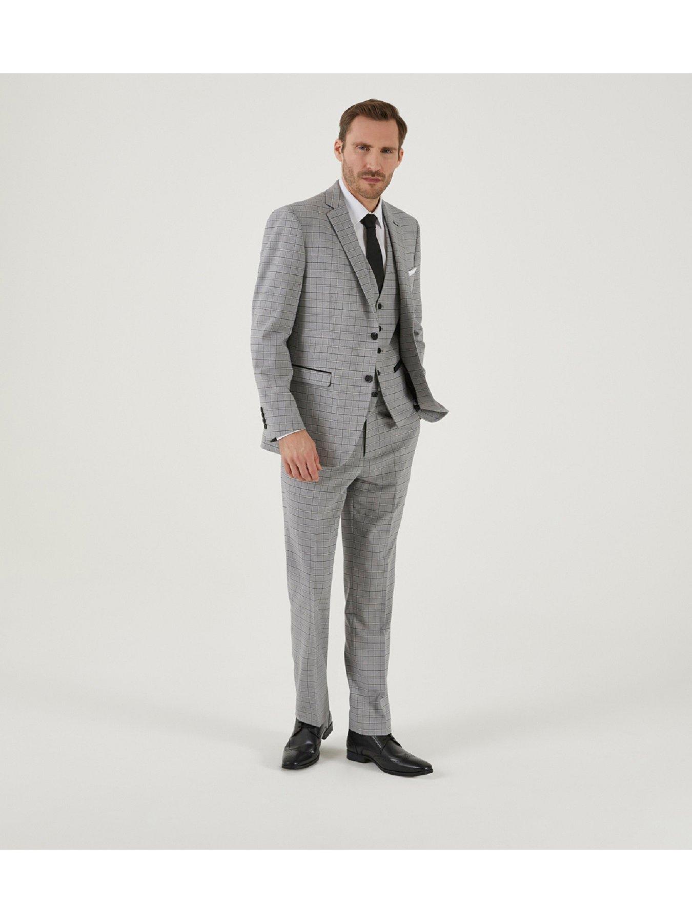  image of skopes-brook-standard-check-waistcoat-nbsp--light-grey