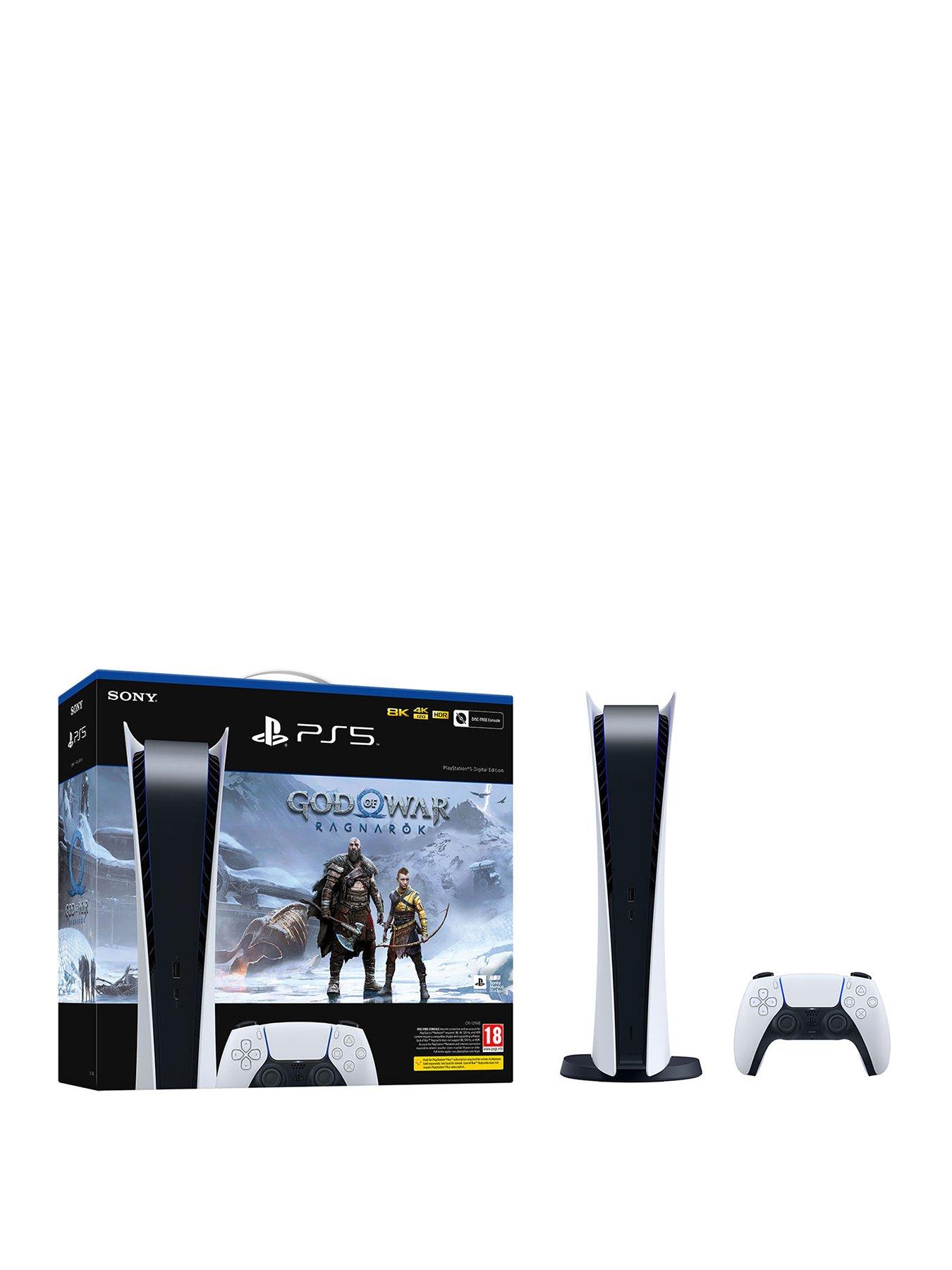 front image of playstation-5-digital-console-amp-god-of-war-ragnarok