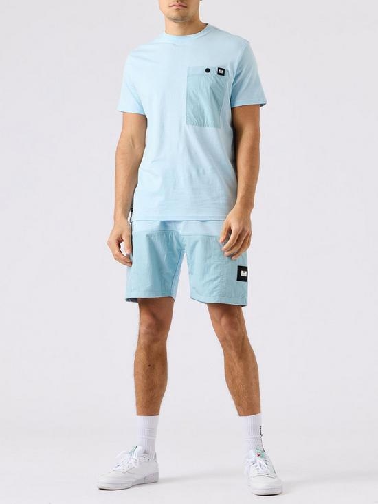 stillFront image of weekend-offender-azeez-shorts-light-blue