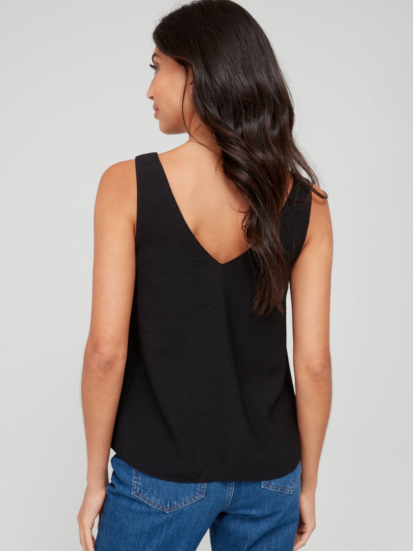  image of everyday-cami-solid-top-black