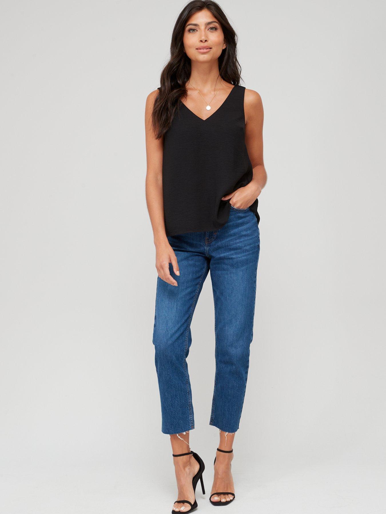  image of everyday-cami-solid-top-black