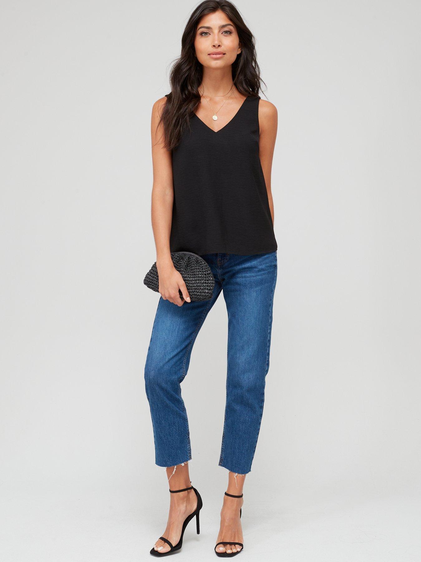  image of everyday-cami-solid-top-black