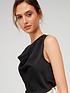 image of v-by-very-sleeveless-cowl-neck-shell-top-black