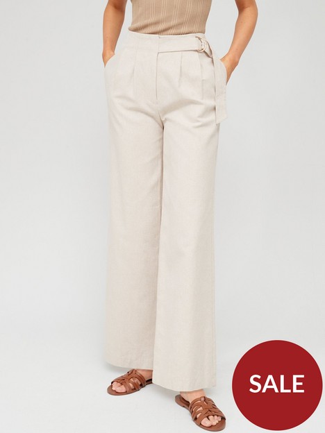 fig-basil-belted-straight-leg-textured-trouser-off-white