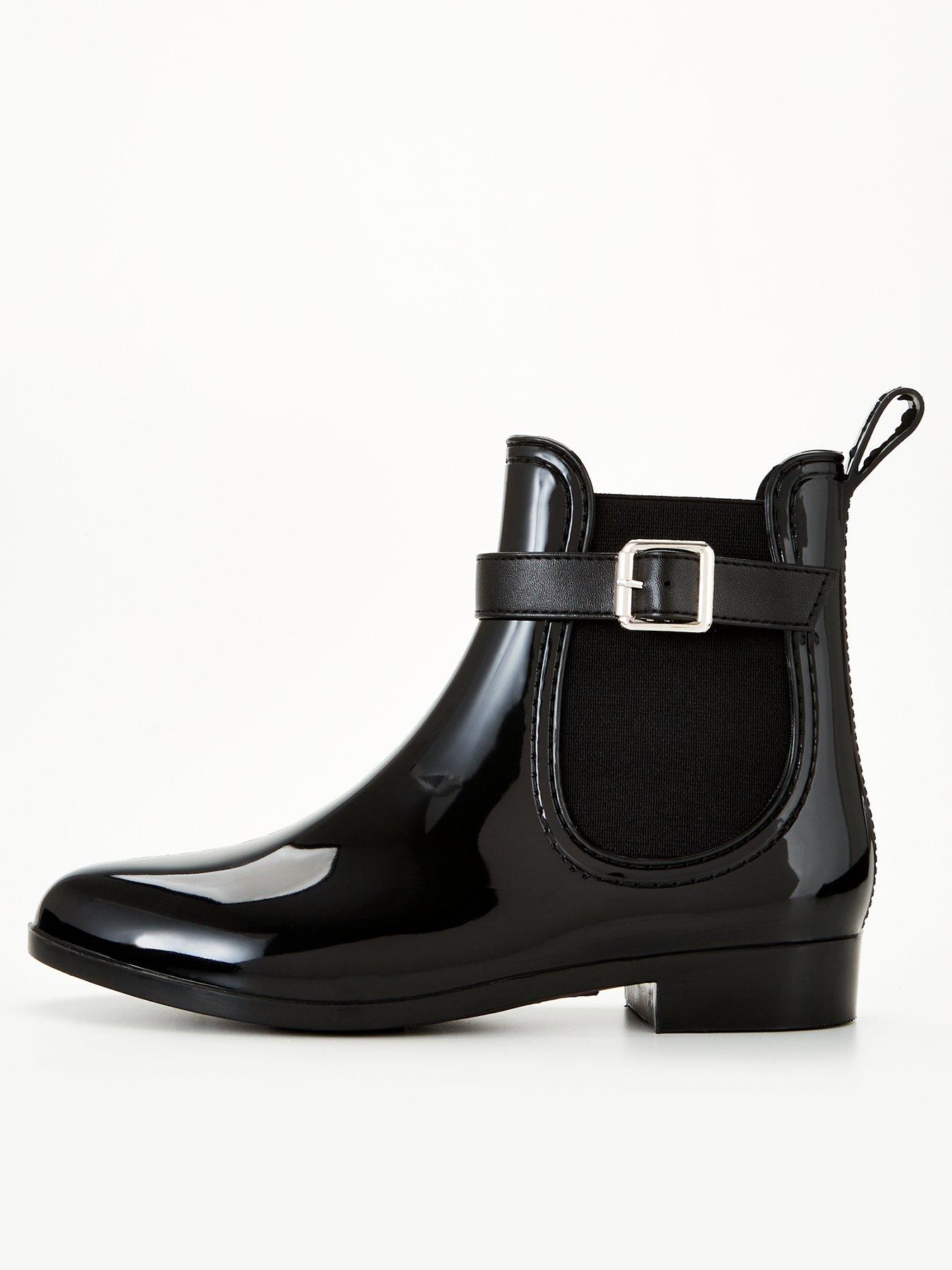 Everyday Ankle Boot Wellington Boot - Black