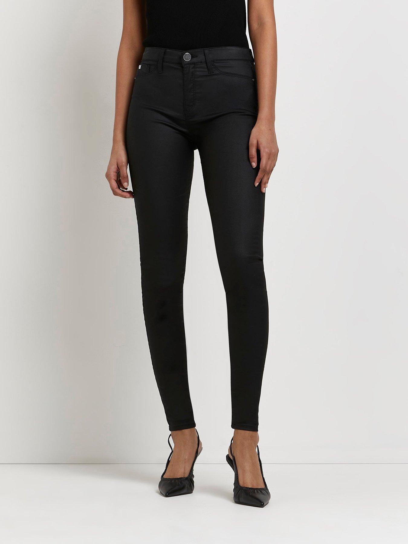 River Island bum sculpt leggings in black