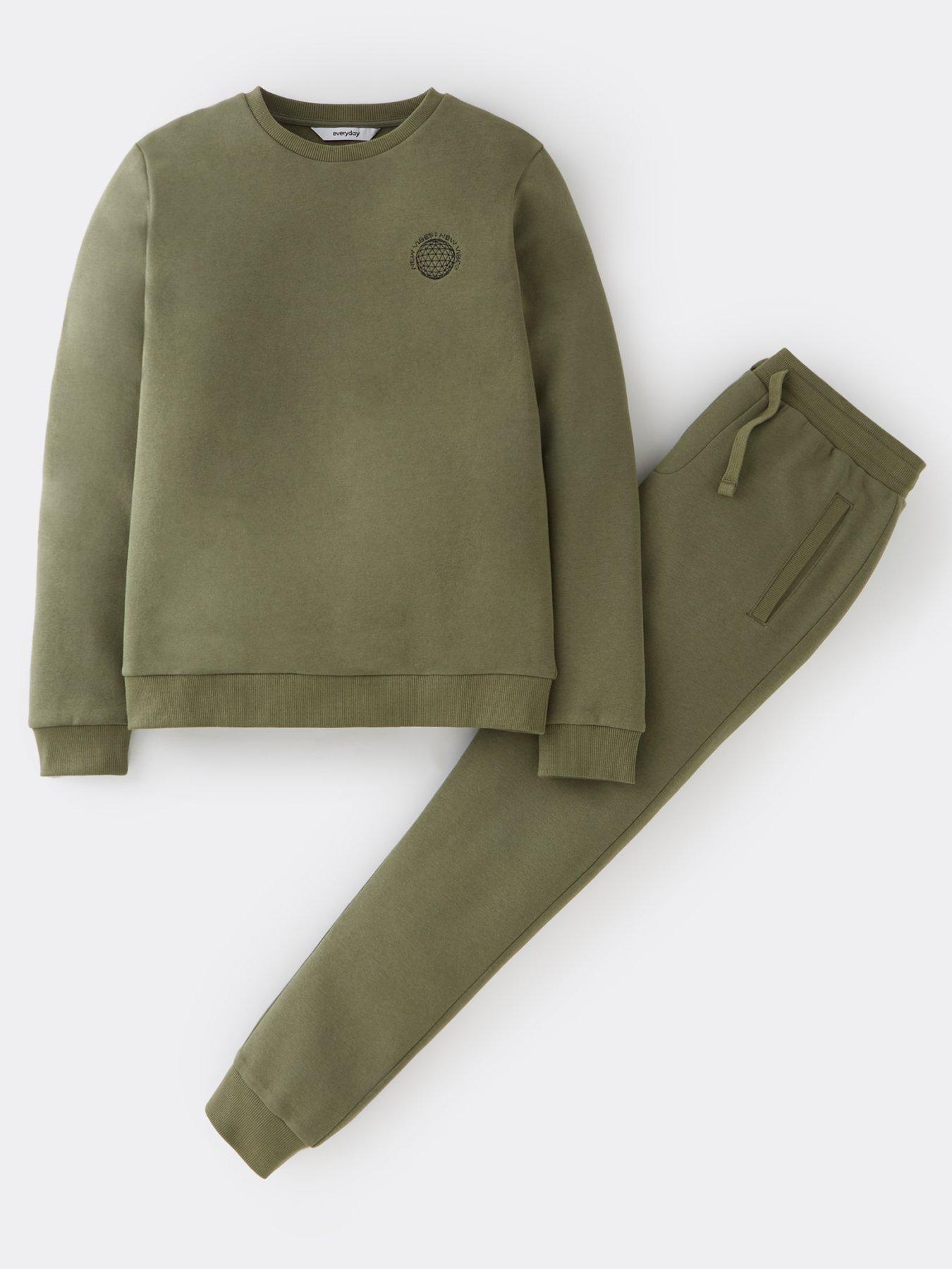 everyday-boys-khaki-sweatshirt-and-jogger-set