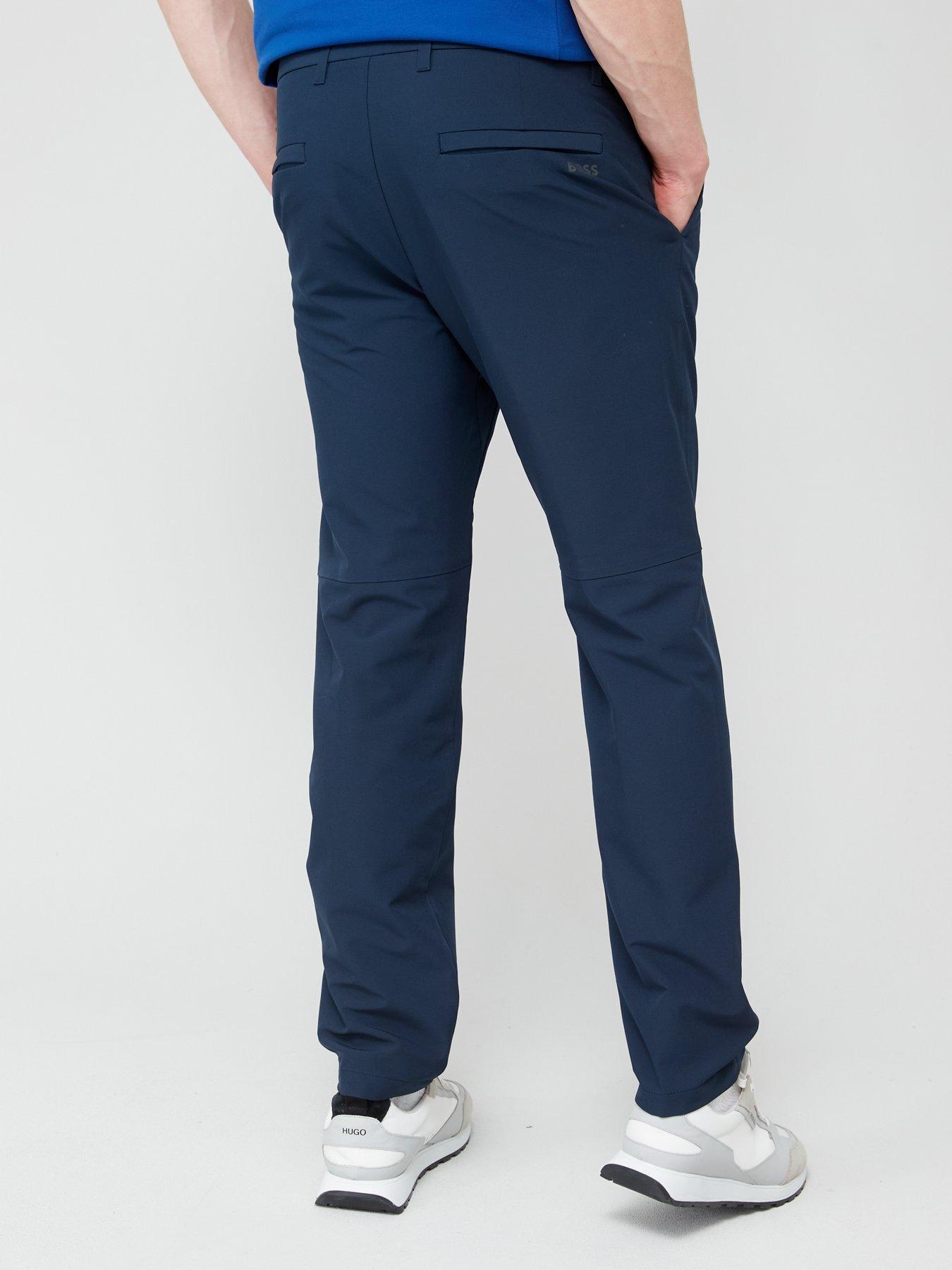 image of boss-commuter-regular-fit-trousers-navy
