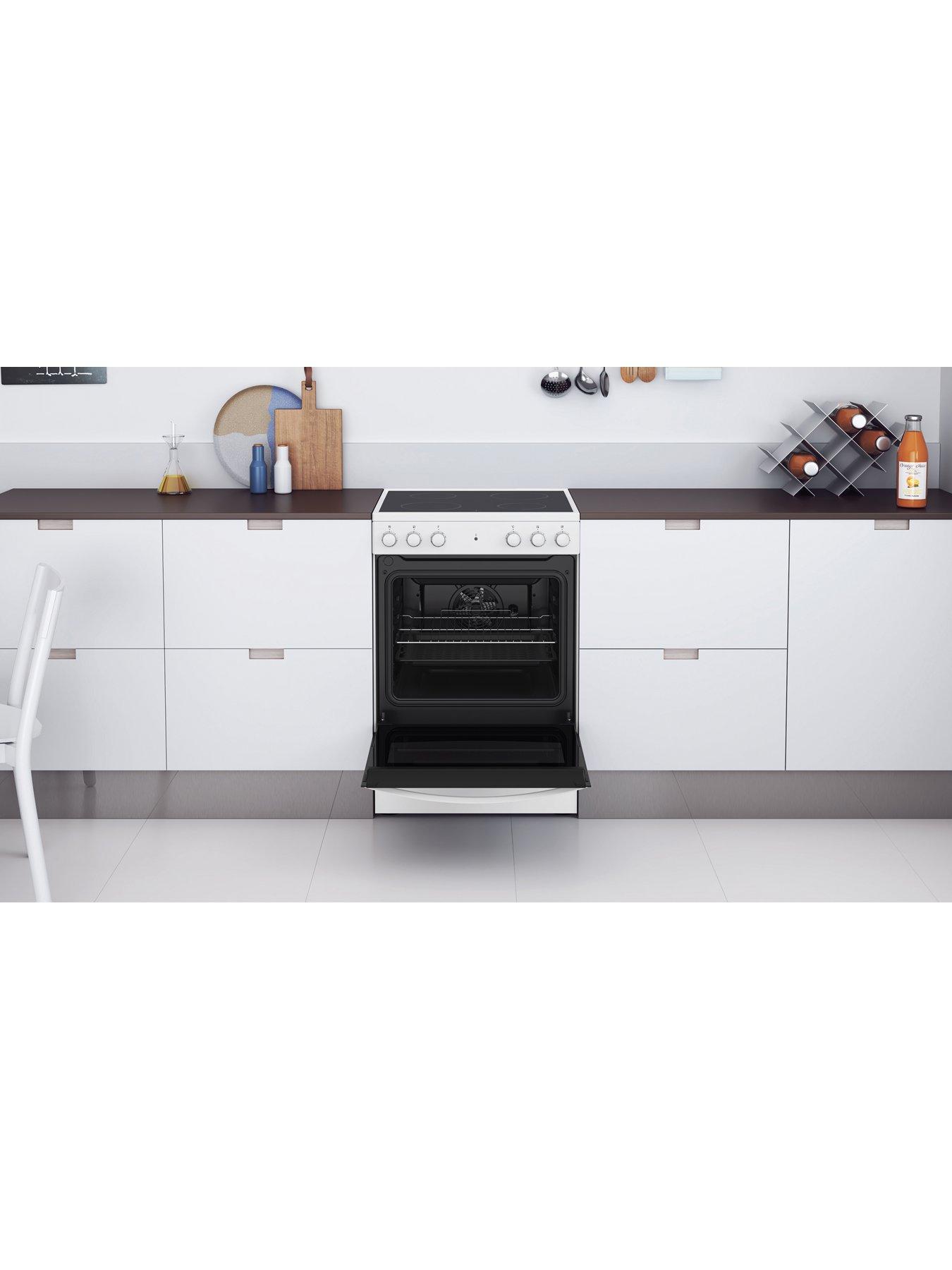  image of indesit-is67v5khw-60cm-single-electric-cooker-with-ceramic-hob-white
