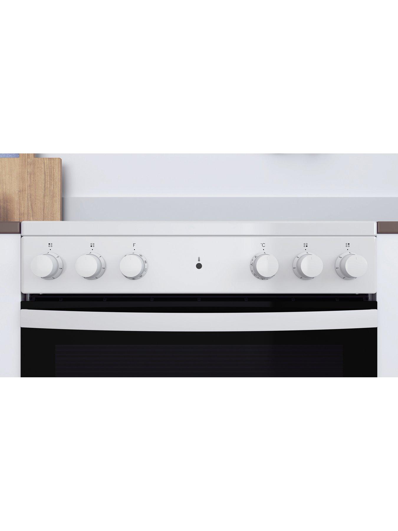  image of indesit-is67v5khw-60cm-single-electric-cooker-with-ceramic-hob-white