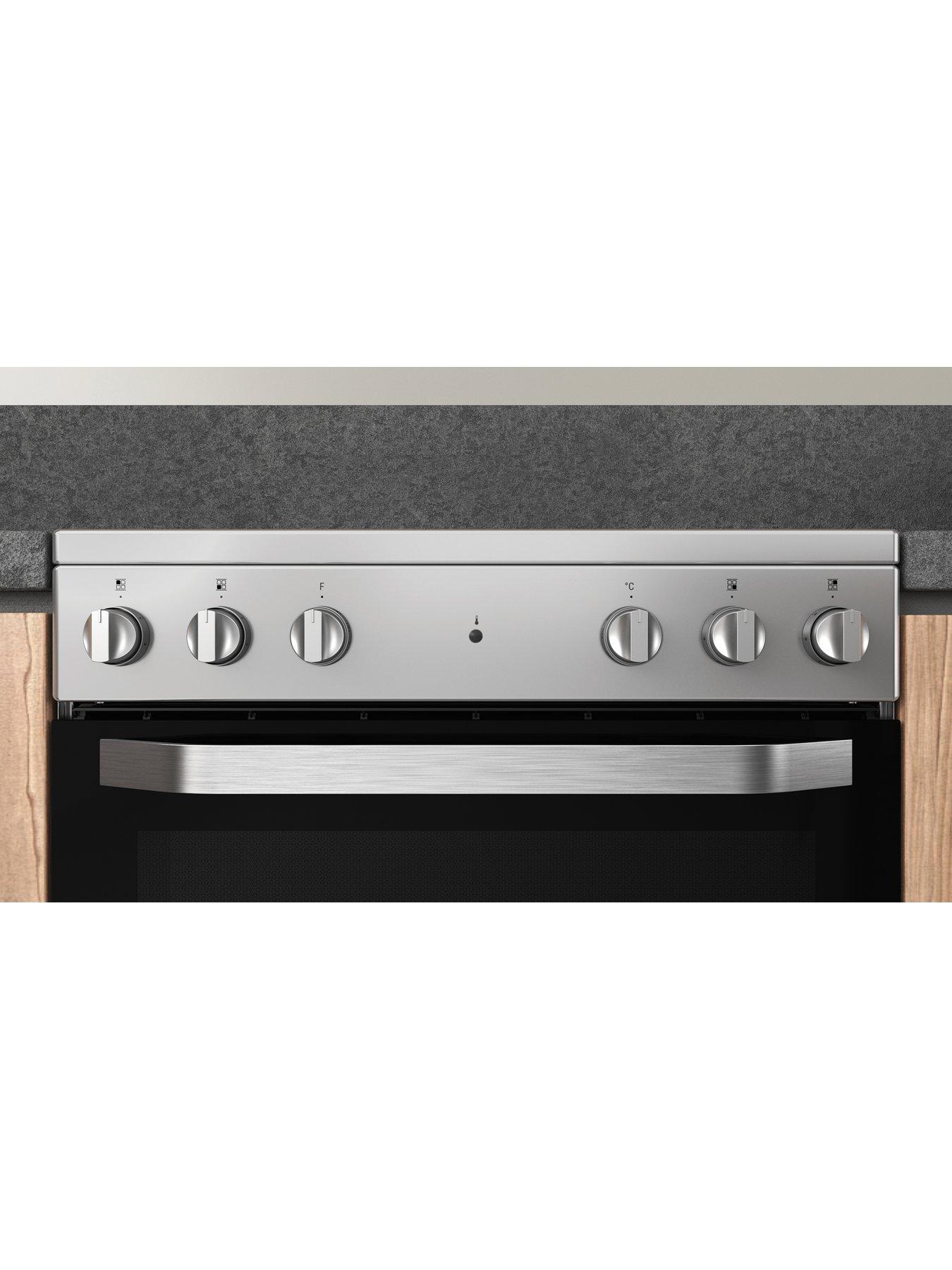  image of hotpoint-hs67v5khx-60cm-single-electric-cooker-with-ceramic-hob-inox