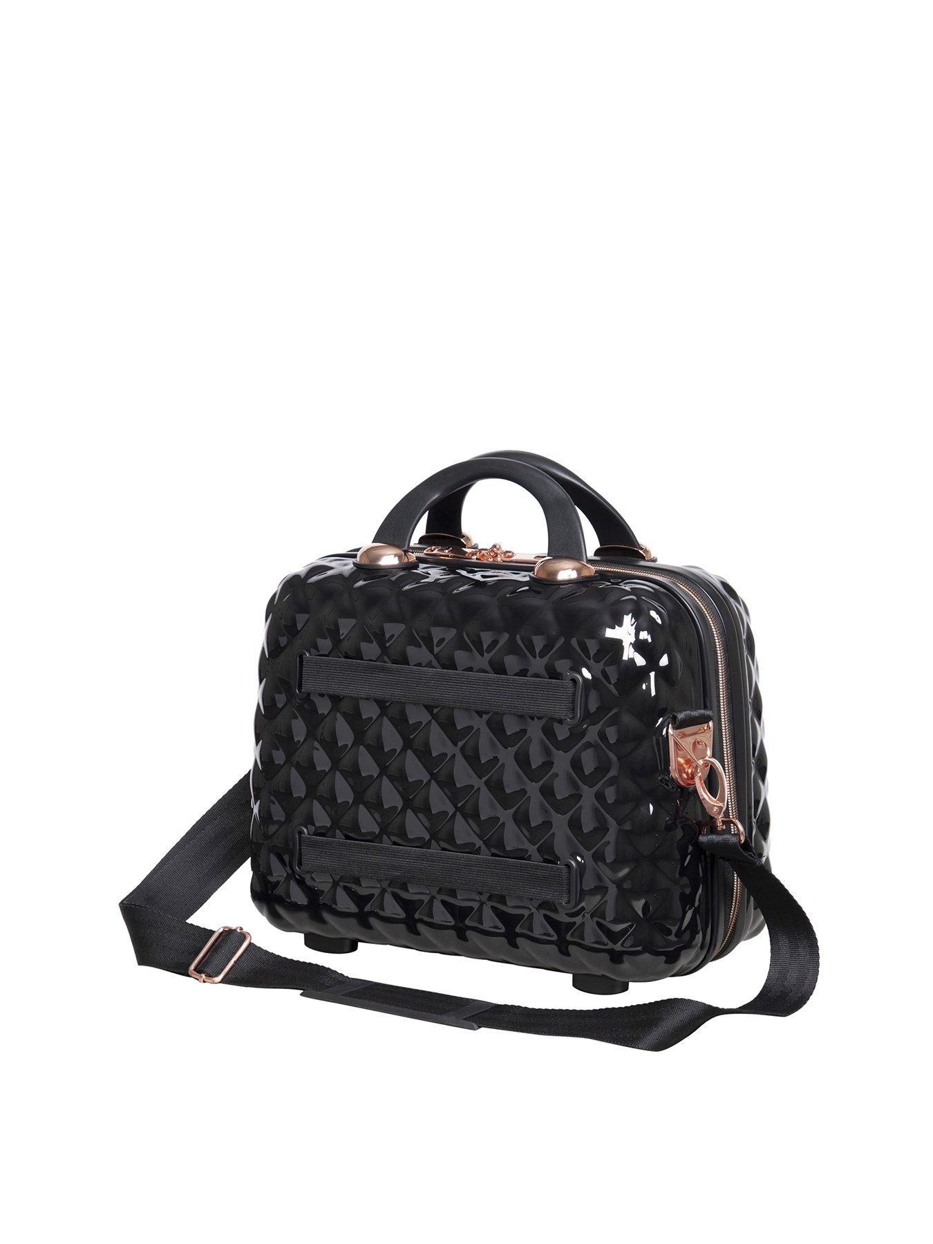 it Luggage Glitzy Black Hard Vanity Case