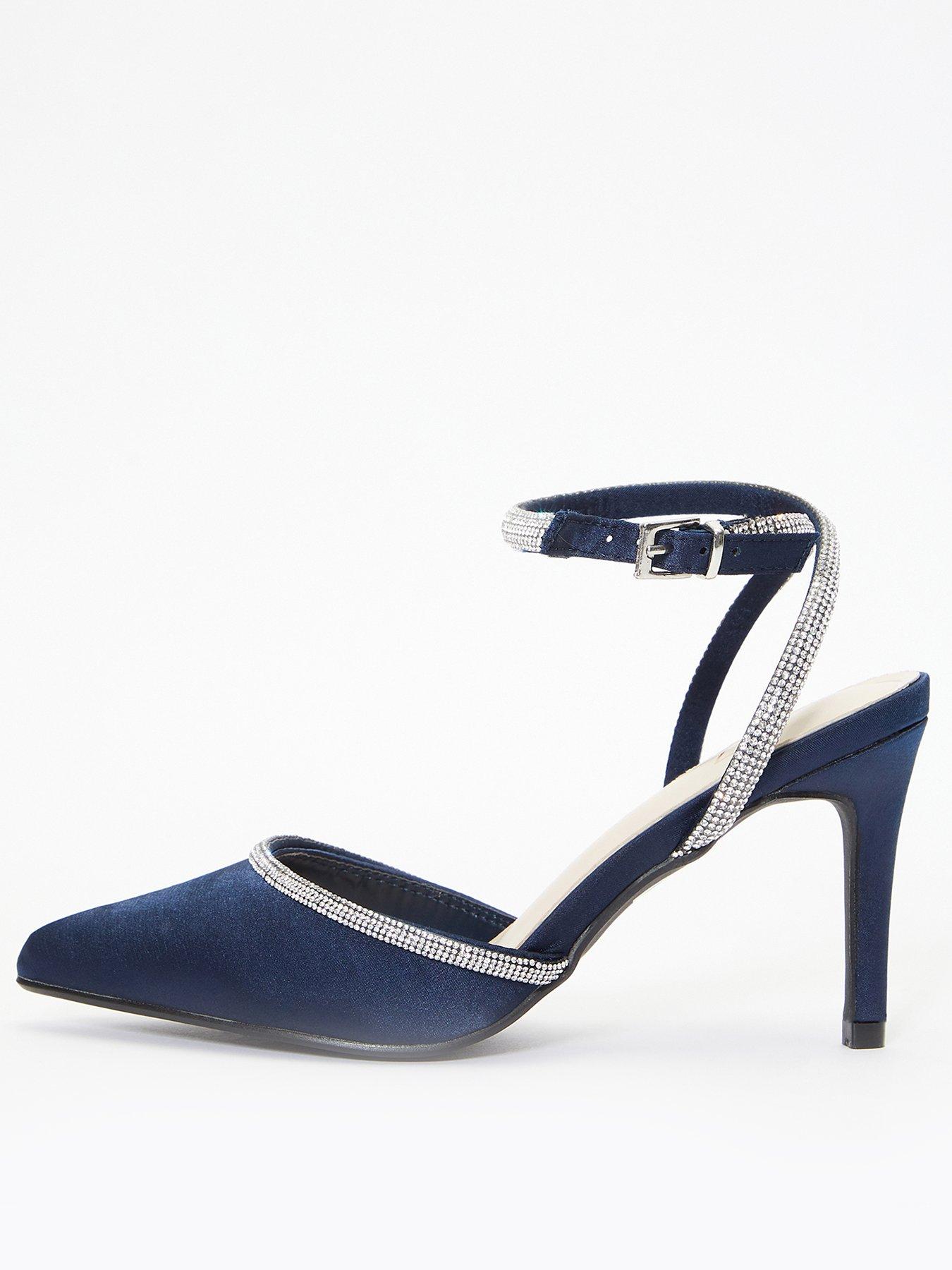 Navy blue heels deals wide fit