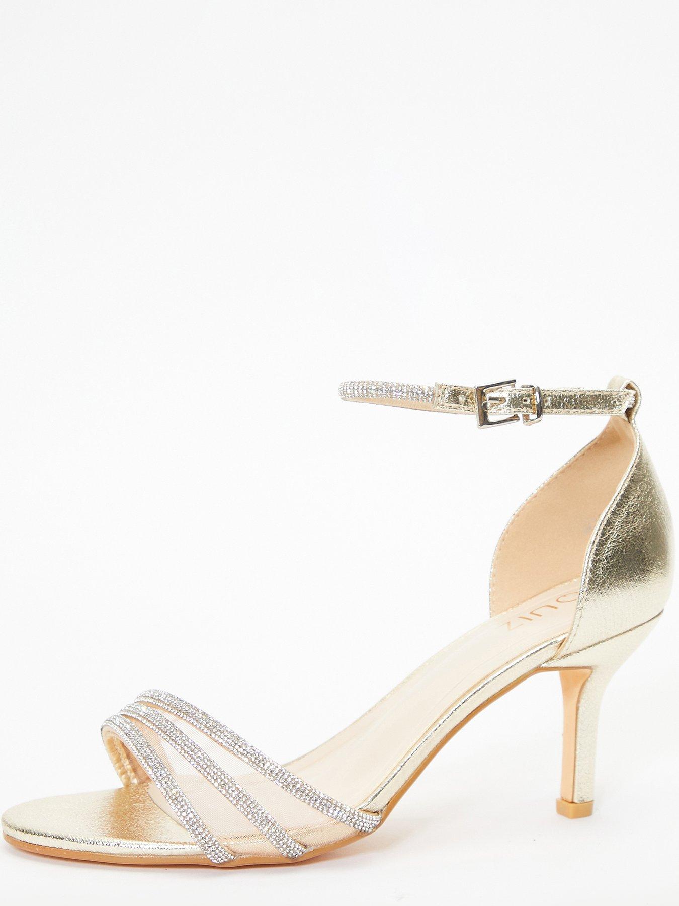 Diamante low heels clearance