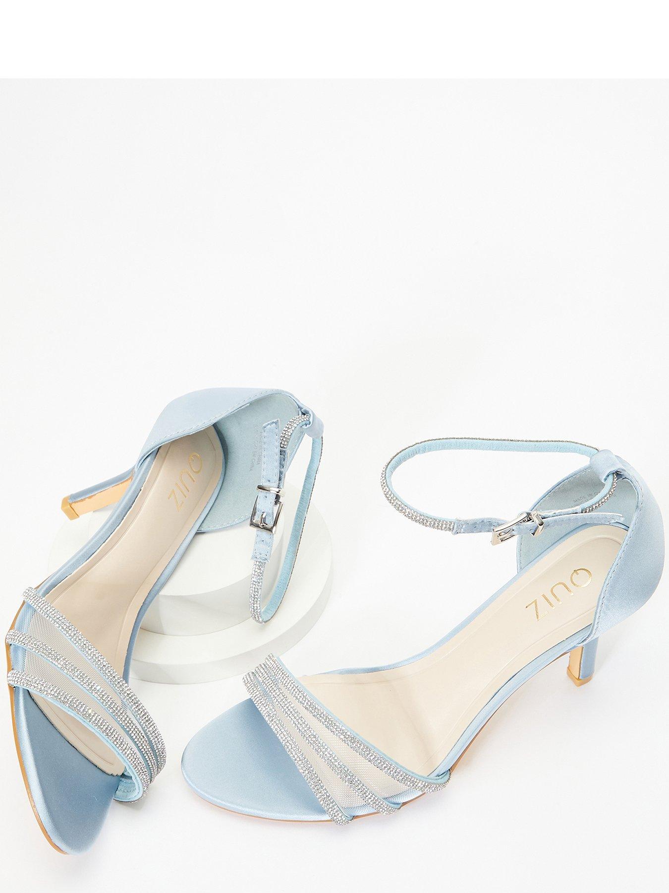 Light blue short store heels