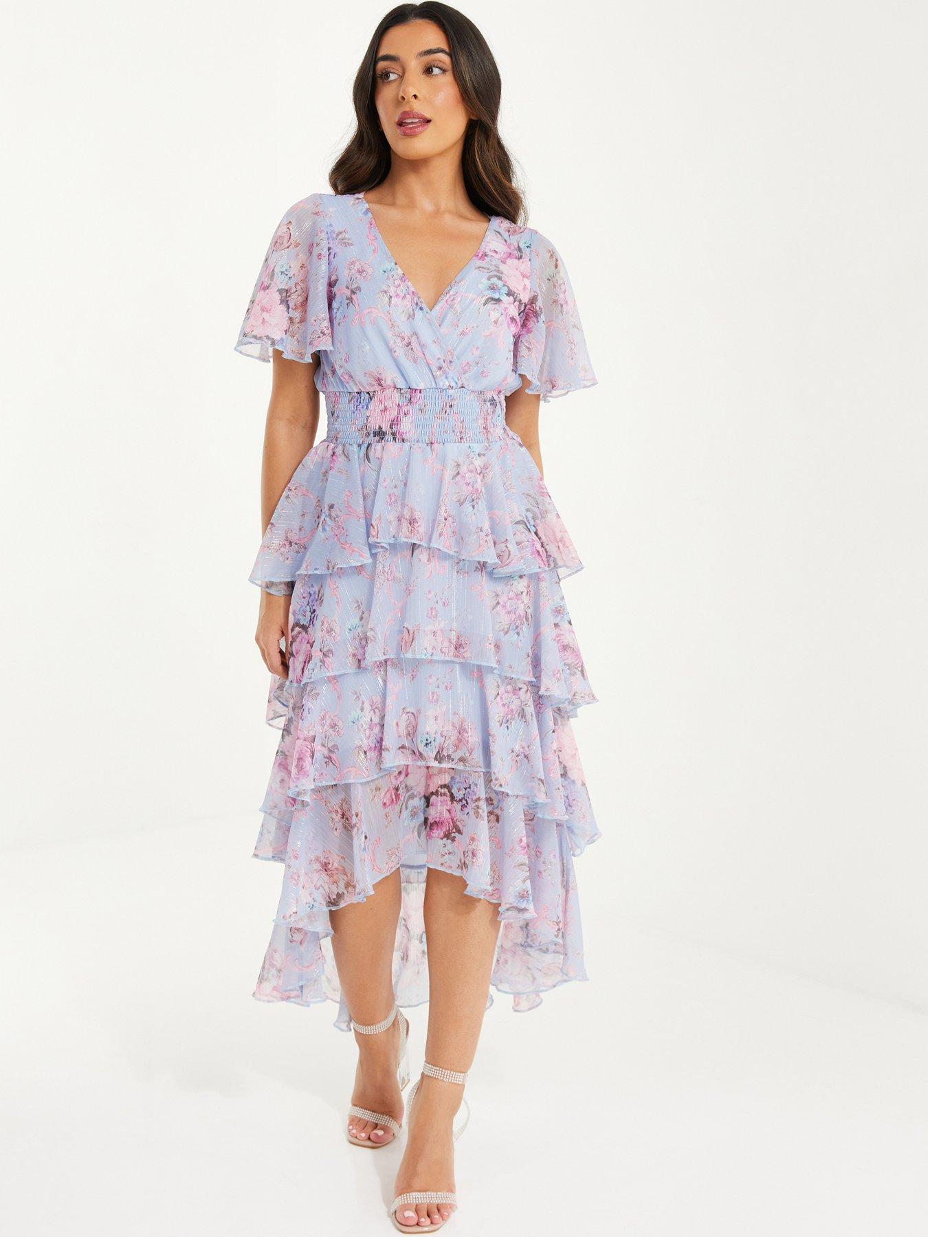 sachin and babi light blue dress Chiffon Sexy Cutout Dresses for Women Long Sleeve Deep V Neck Ruched Layered  Tiered Midi Dress Summer Fall Sundress