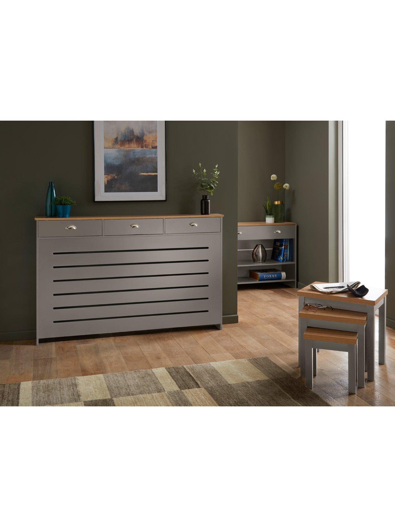 Lloyd Pascal Henley Large Radiator Cover Grey/oak | littlewoods.com