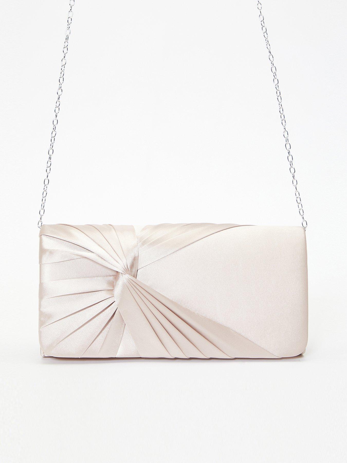  image of quiz-satin-twist-clutch-bag