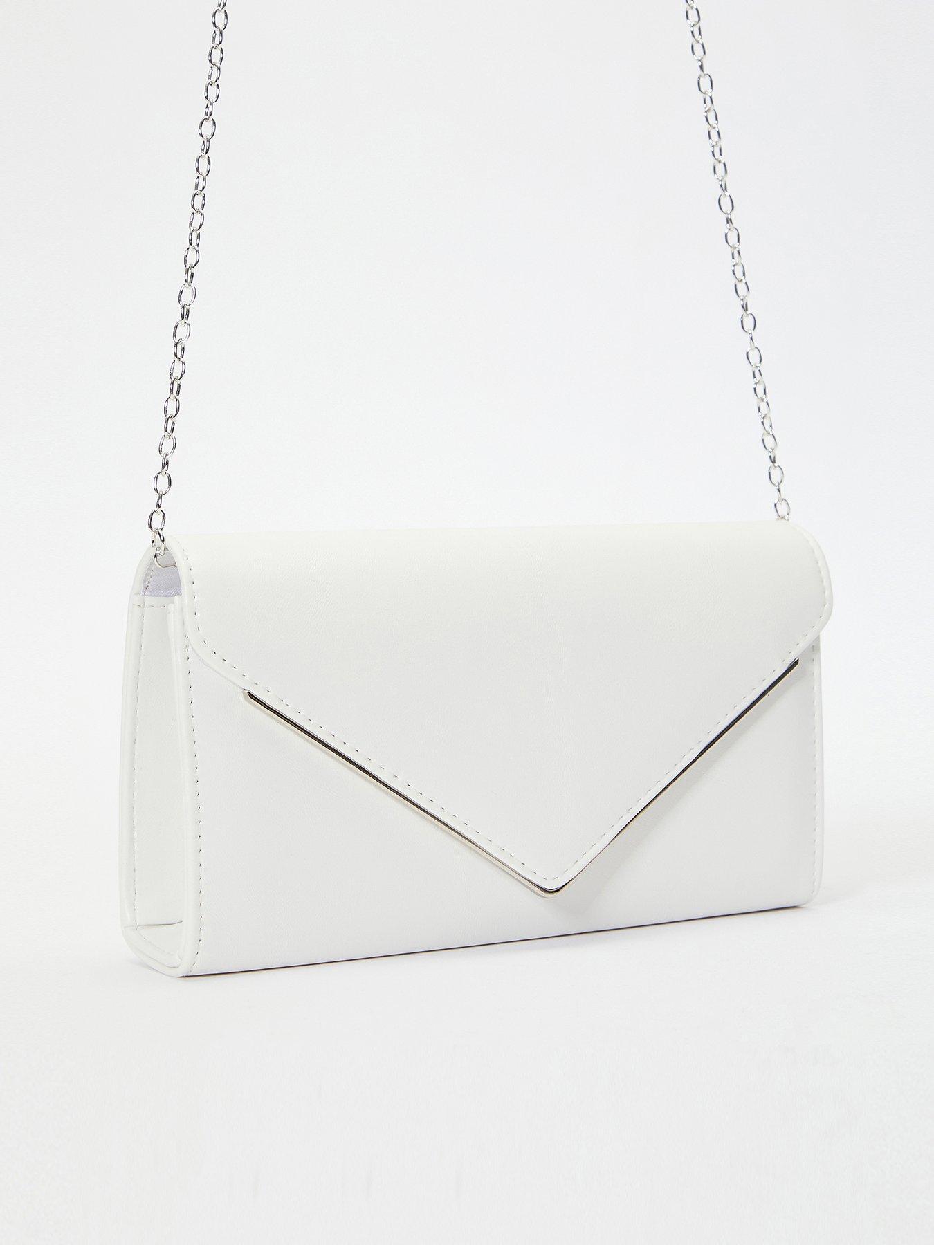 Quiz Faux Leather Envelope Clutch Bag
