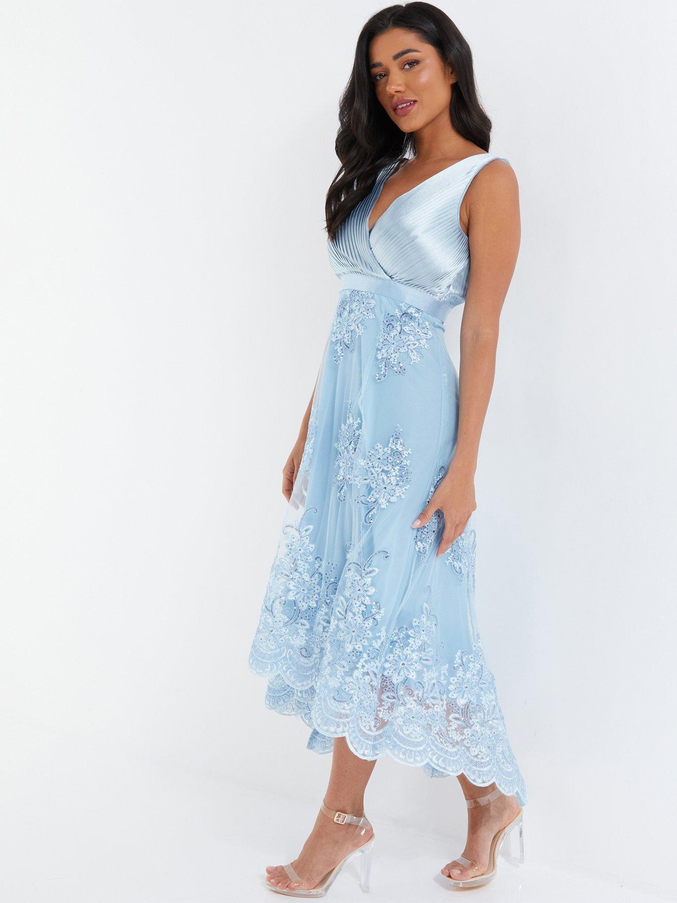 chinese dress ladies Scallop Crochet Maxi Skirt/Bandeau Dress, Ivory, Helen Jon L main image 0